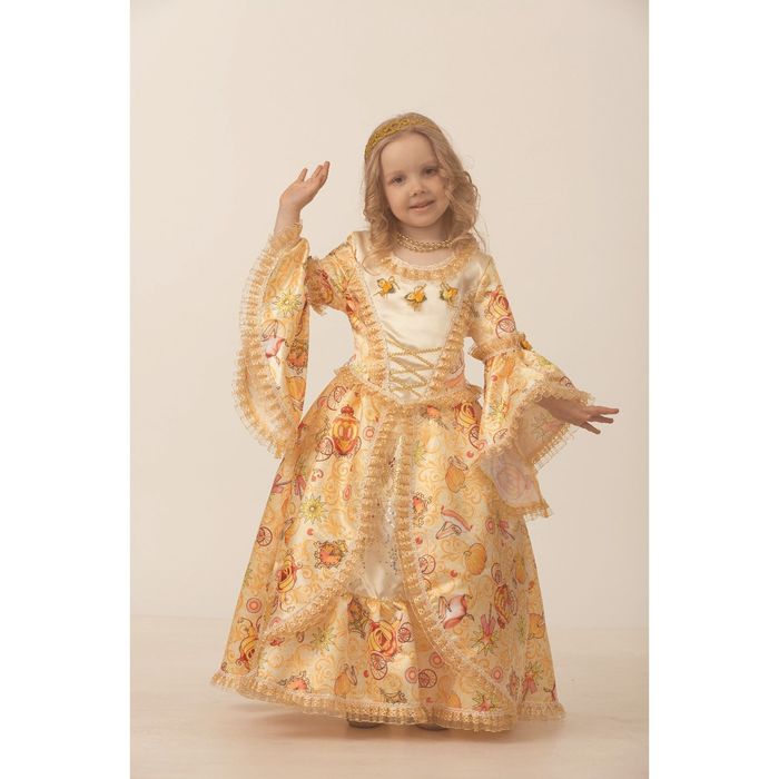 Карнавальный костюм "Золушка сказочная", сатин, р.28, рост 110 см