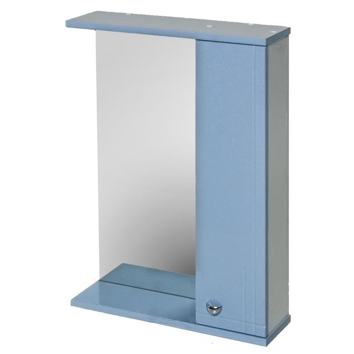 Шкаф Зеркало "АКВАРЕЛЬ" Классик Модерн 50, правый, голубой металлик