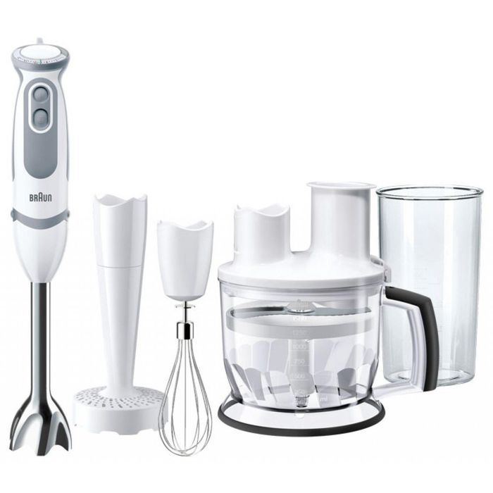 Блендер Braun MQ5077 BUFFET+, 750 Вт, белый/серый
