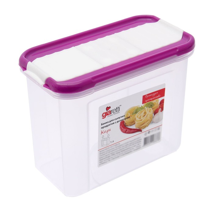 Банка для сыпучих продуктов 1 л Krupa, с дозатором