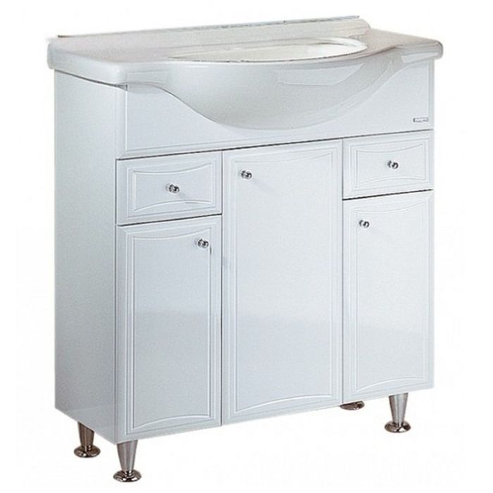 Комплект мебели на ножках Aqwella Barcelona-lux 85, тумба с раковиной Дрея 85