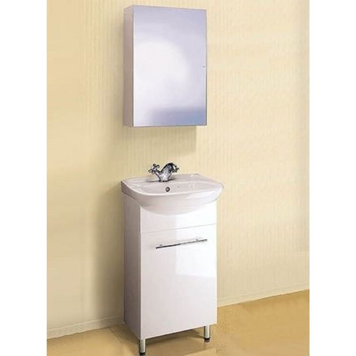 Комплект мебели Aqwella Master box leon 45 подвесной, тумба с раковиной Unam 400 и зеркало