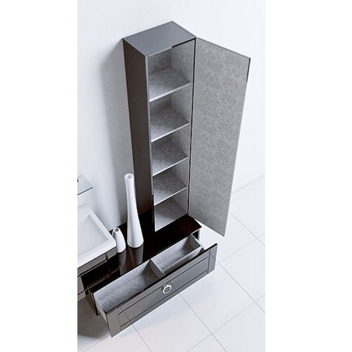 Пенал подвесной Aqwella INFINITY, черный Inf.05.35/BLK