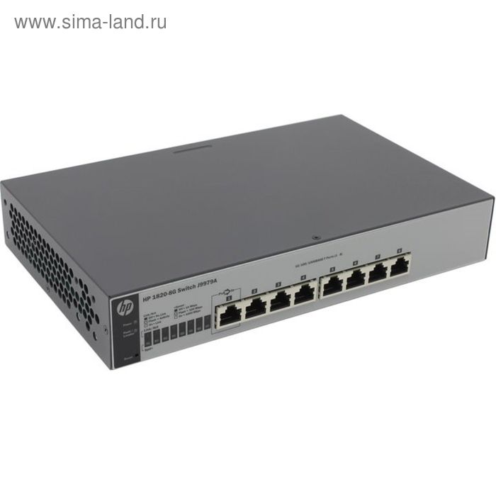 Коммутатор HPE 1820-8G J9979A управляемый настольный 8x10/100/1000BASE-T