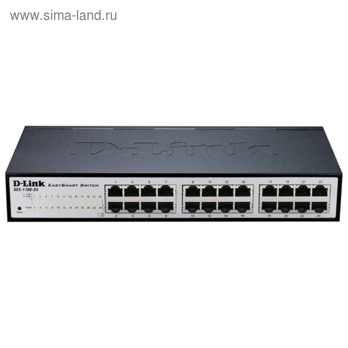 Коммутатор D-Link DES-1100-24A2A управляемый настольный19U 24x10100BASE-TX 689000₽