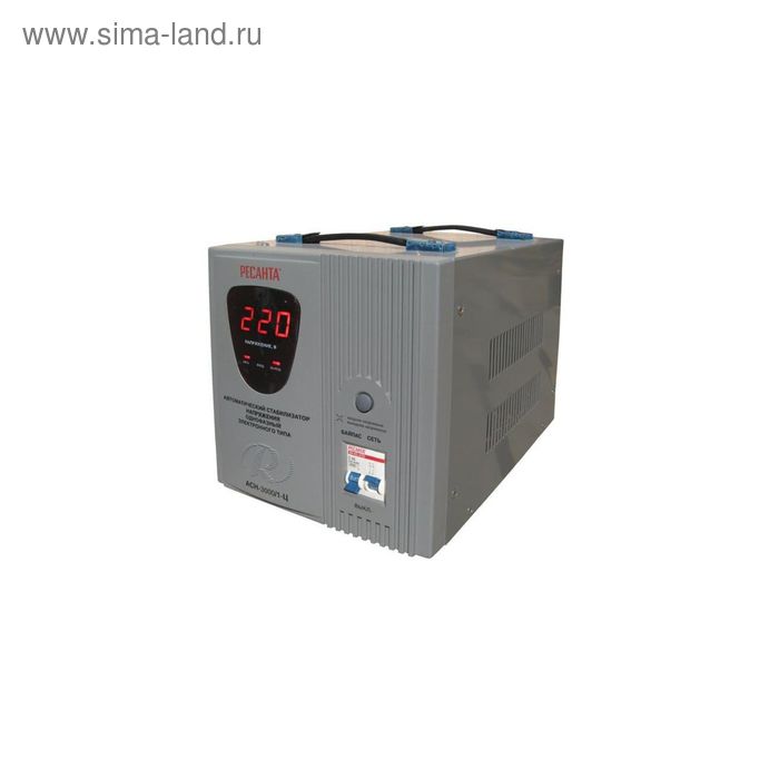 Стабилизатор напряжения Ресанта ACH-3000/1-Ц электронный, однофазный, серый стабилизатор напряжения ресанта ach 3000 1 ц электронный однофазный серый