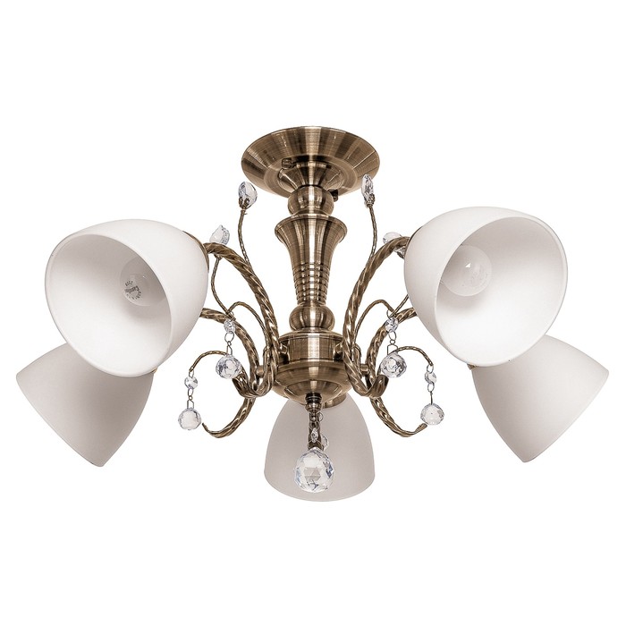 Люстра "Сиена"  5 ламп 60Вт Е27 античная бронза 60х60х39