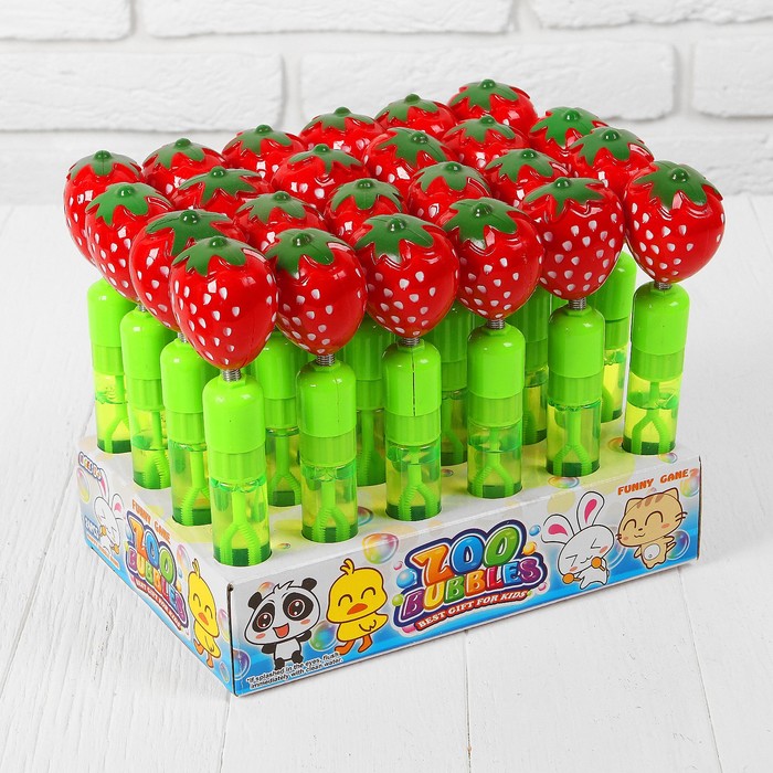 Мыльные пузыри "Клубничка-погремушка", 40 мл