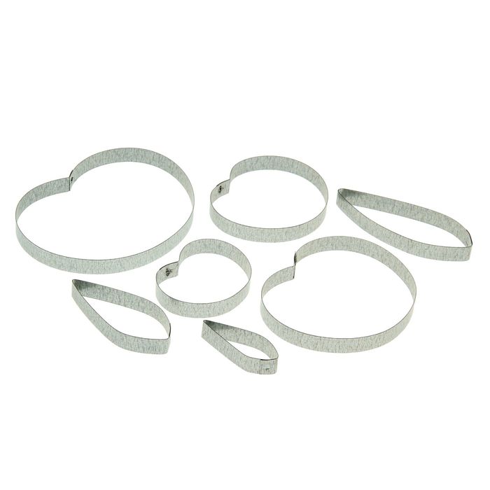 Форма для вырубки (каттер) "Лотос с лепестками" К-0016 (набор 7 деталей)