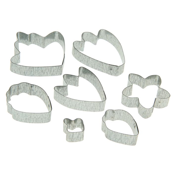 Форма для вырубки (каттер) "Пион мини" К-0021 (набор 7 деталей)