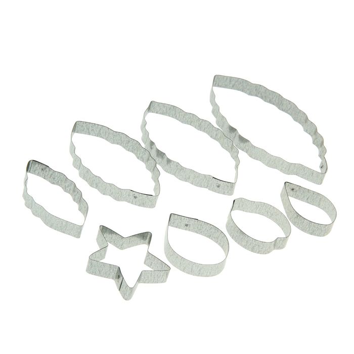 Форма для вырубки (каттер) "Фиалка" К-0022 (набор 8 деталей)