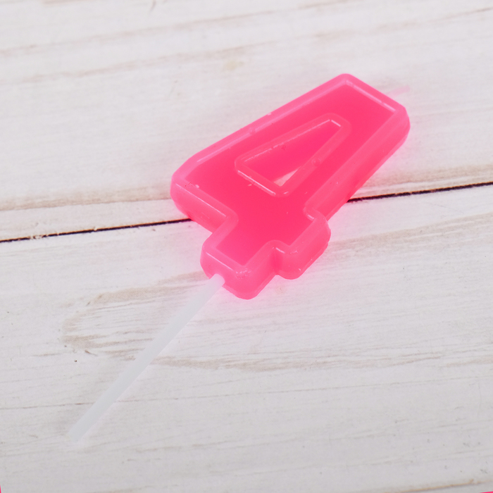 Свеча в торт цифра Дисней 4 "С Днем рождения", Принцессы