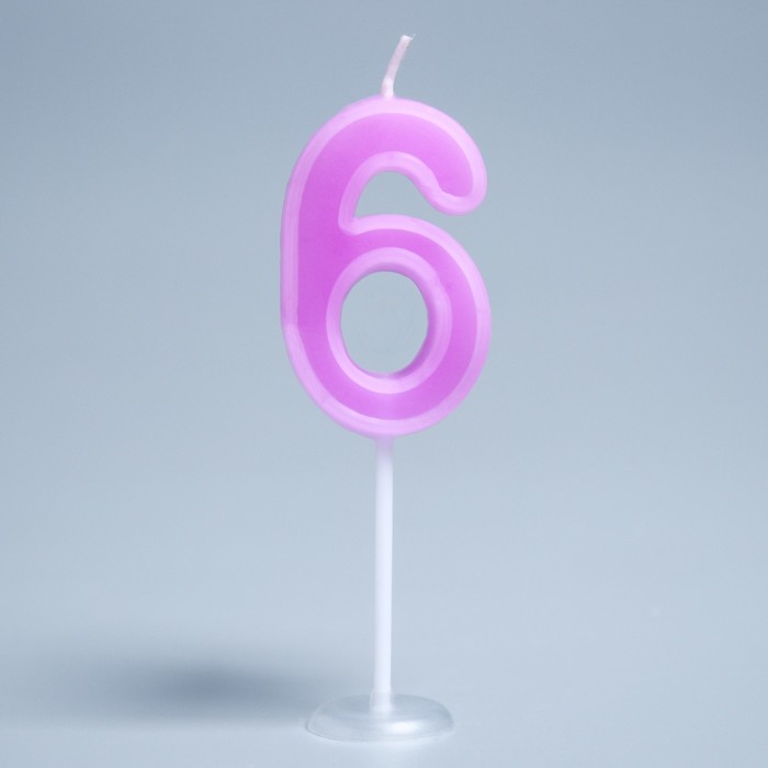 Свеча в торт цифра Дисней 6 "С Днем рождения", Феи