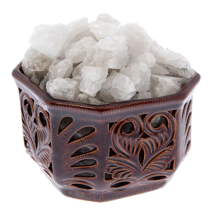 Соляной светильник "Восьмиугольная" 14х10 см, керамика