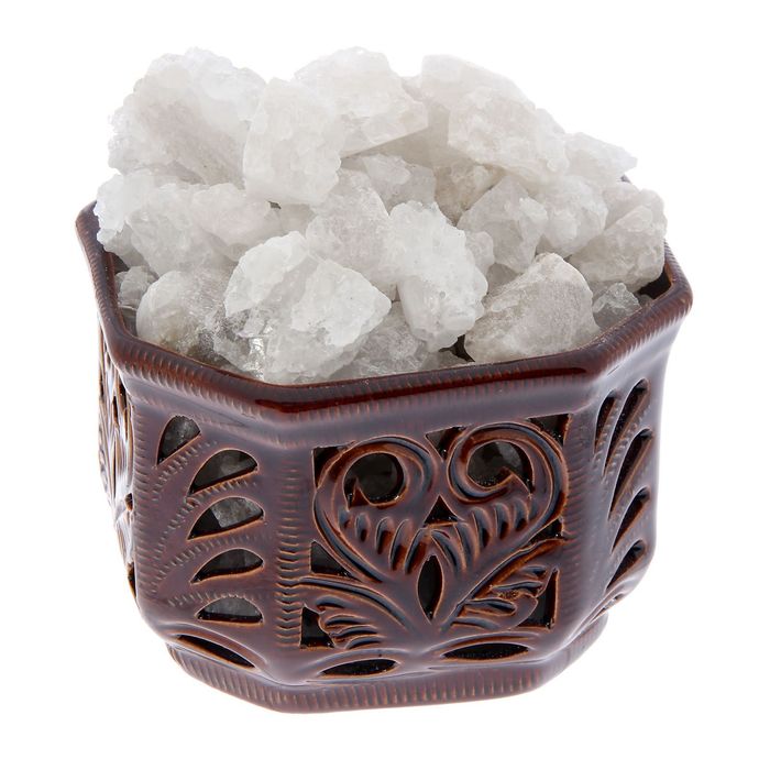 Соляной светильник "Восьмиугольная" 14х10 см, керамика