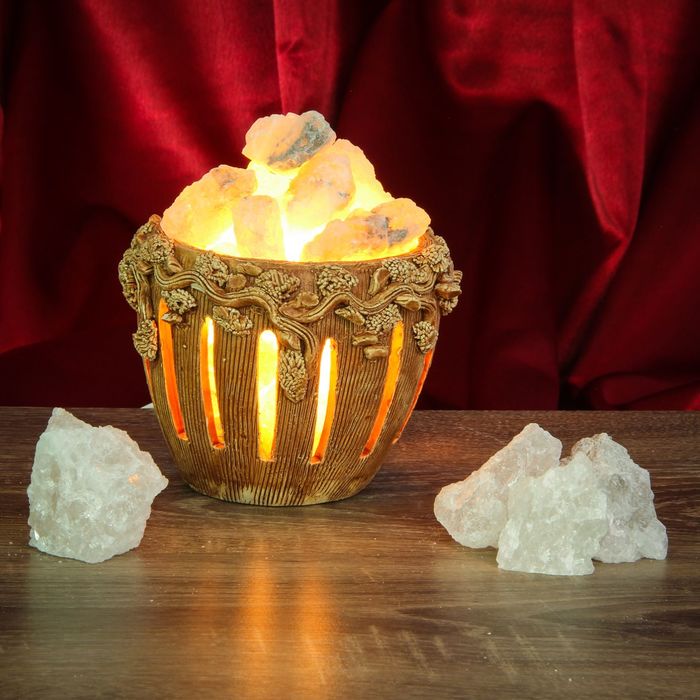 Соляной светильник "Горшок" керамика 13х13 см