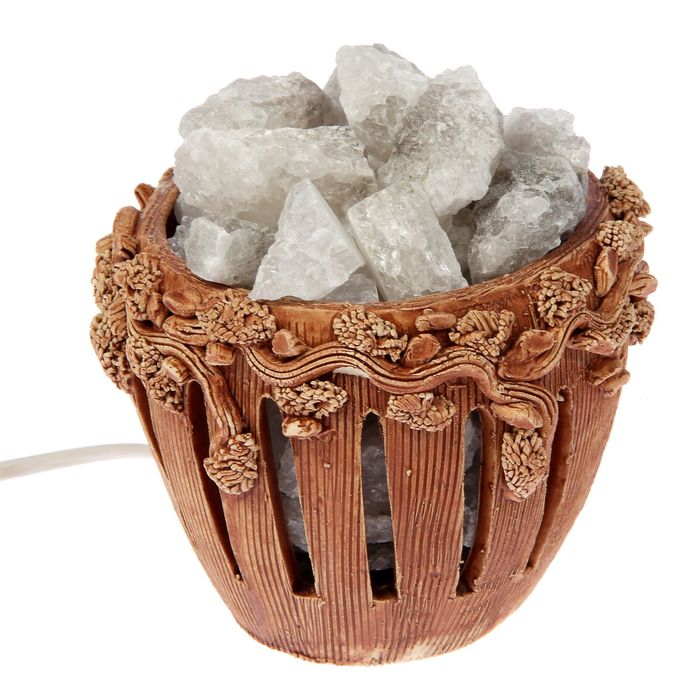 Соляной светильник "Горшок" керамика 13х13 см