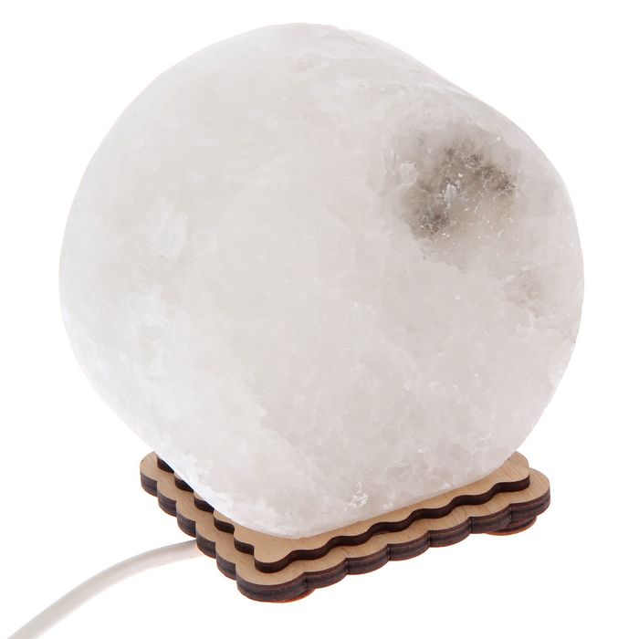 Соляной светильник "Круглый" малый 12 х 6 см, цельный кристалл