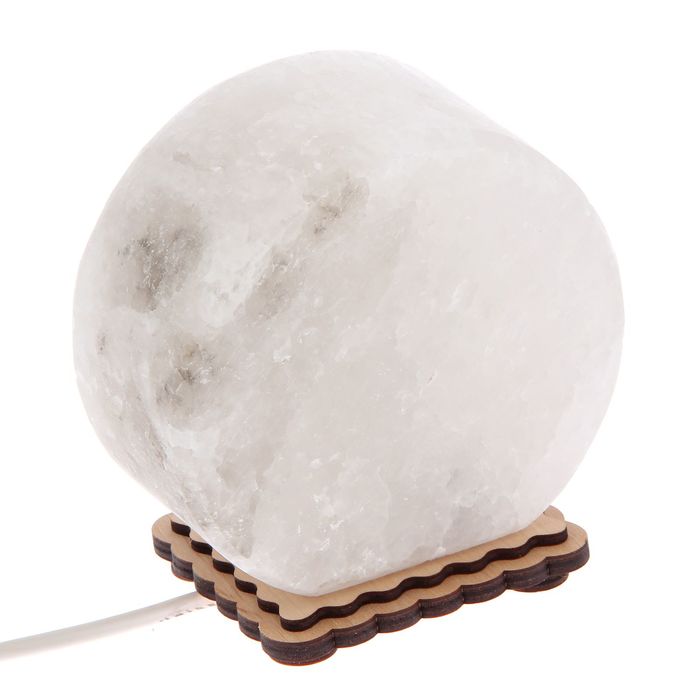 Соляной светильник "Круглый" малый 12 х 6 см, цельный кристалл