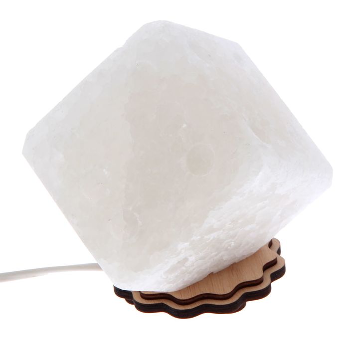 Соляной светильник "Кубик Зарик" малый 10 х 10 см, цельный кристалл