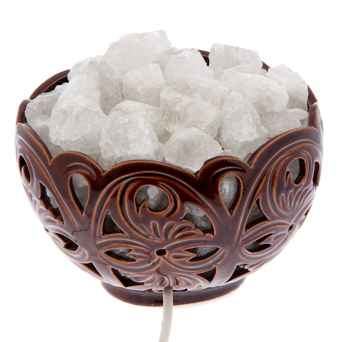 Соляной светильник "Лилия" малый керамика 17 х 15 см