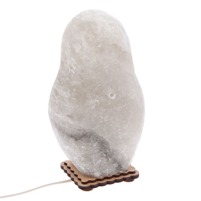 Соляной светильник "Матрешка" большой 22 х 12 х 6 см, деревянный декор, цельный кристалл