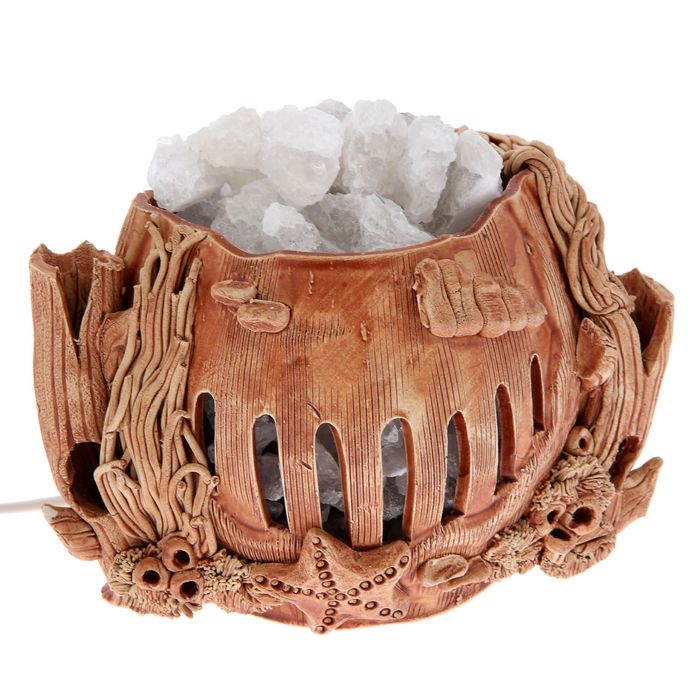 Соляной светильник "Пень пузатый" керамика 19 х 17 см