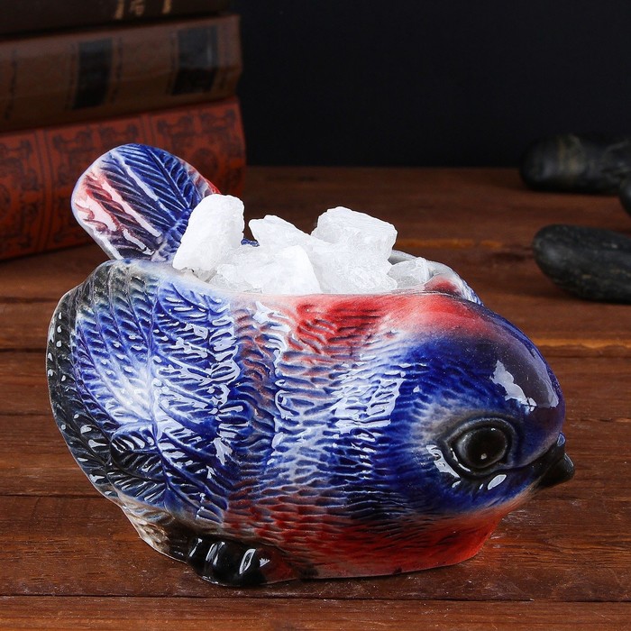 Соляной светильник "Синица" малый керамика, 7 х 10 х 15 см, микс