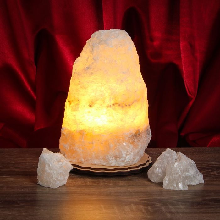 Соляной светильник "Скала" большая D-12, h-18 см, цельный кристалл