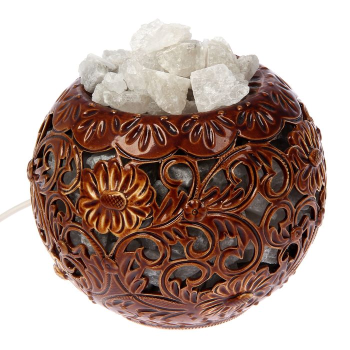 Соляной светильник "Шар" большой керамика 18 х 20 см