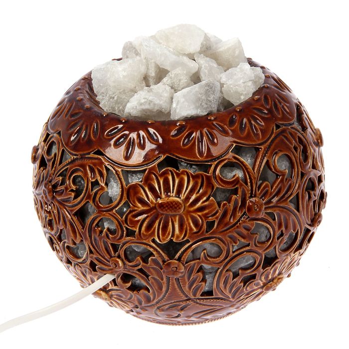 Соляной светильник "Шар" большой керамика 18 х 20 см