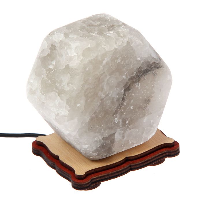 Соляной светильник USB "Радуга ГАЙКА", цветной, цельный кристалл