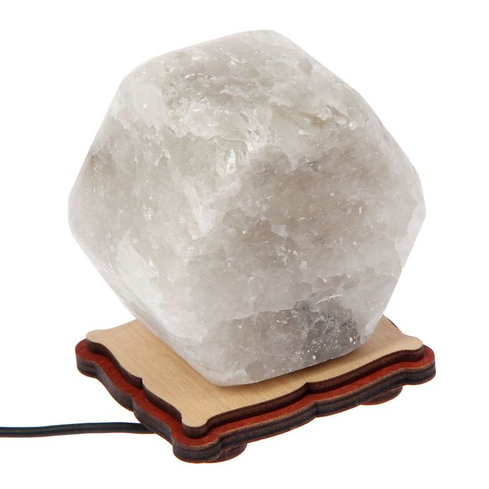 Соляной светильник USB "Радуга ГАЙКА", цветной, цельный кристалл