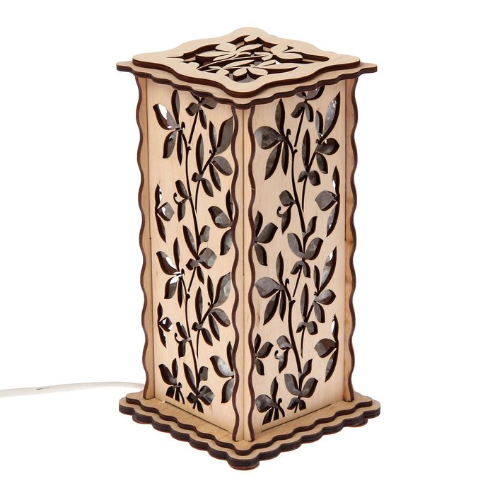 Соляной светильник "Ветка" 20 х 12 см, деревянный декор