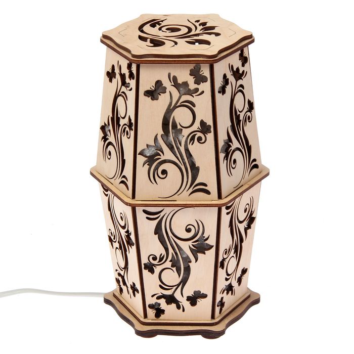 Соляной светильник "Лоза" 25 х 15 см, деревянный декор