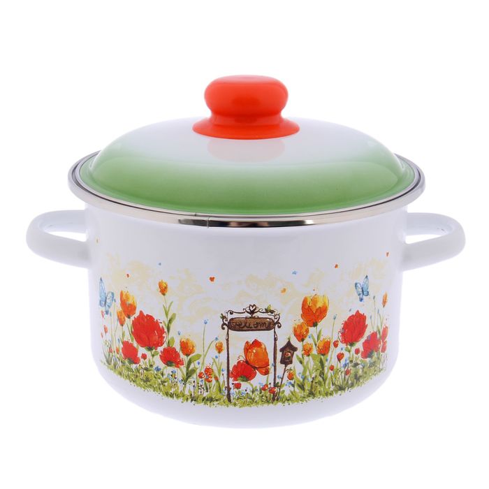 Кастрюля 3 л цилиндрическая "Голландская" цвет белый