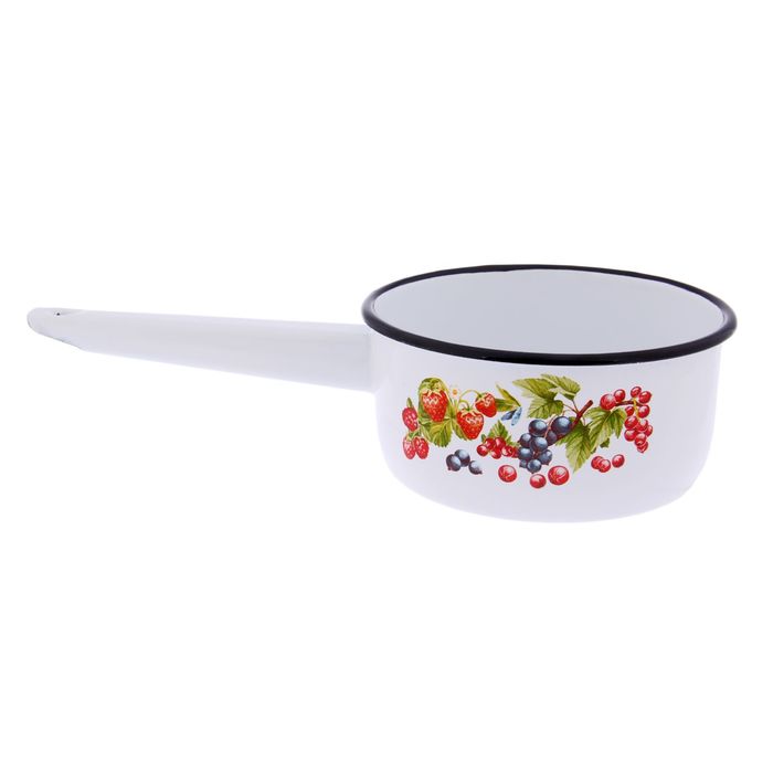 Ковш 1 л "Ягодная", цвет белый