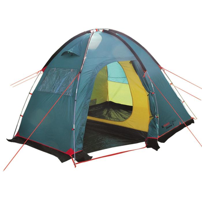 Палатка, серия Casmping Dome 3, зелёная, 3-местная палатка серия casmping ruswell 4 зелёная 4 местная