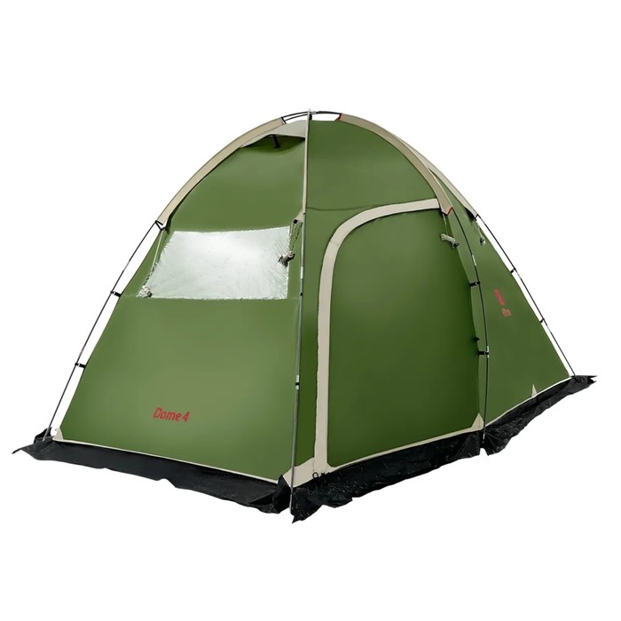 Палатка, серия Casmping Dome 4, зелёная, 4-местная палатка серия casmping ruswell 4 зелёная 4 местная