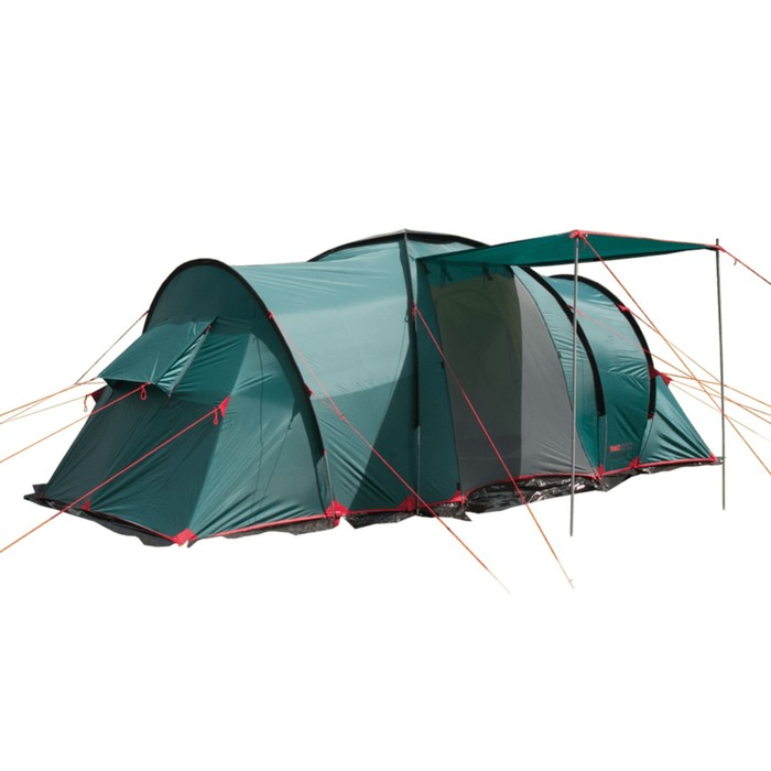 Палатка, серия Casmping Ruswell 4, зелёная, 4-местная палатка серия casmping ruswell 6 зелёная 6 местная