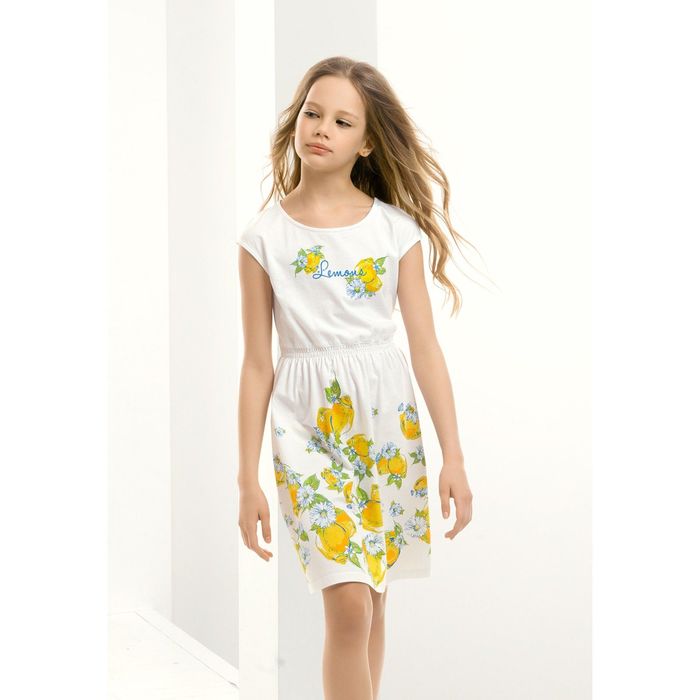 Платье для девочки, рост 116 см, цвет белый