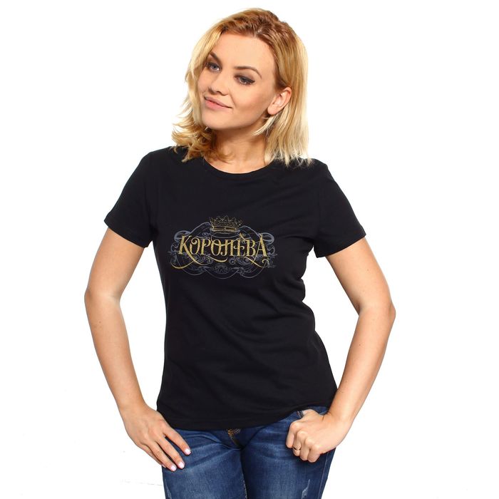 Футболка женская KAFTAN "Королева" р-р M (46), 100% хб