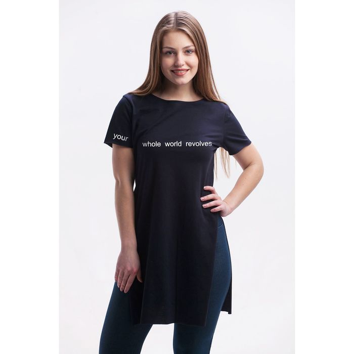 Туника женская М-276-02 цвет тёмно-синий, р-р 42