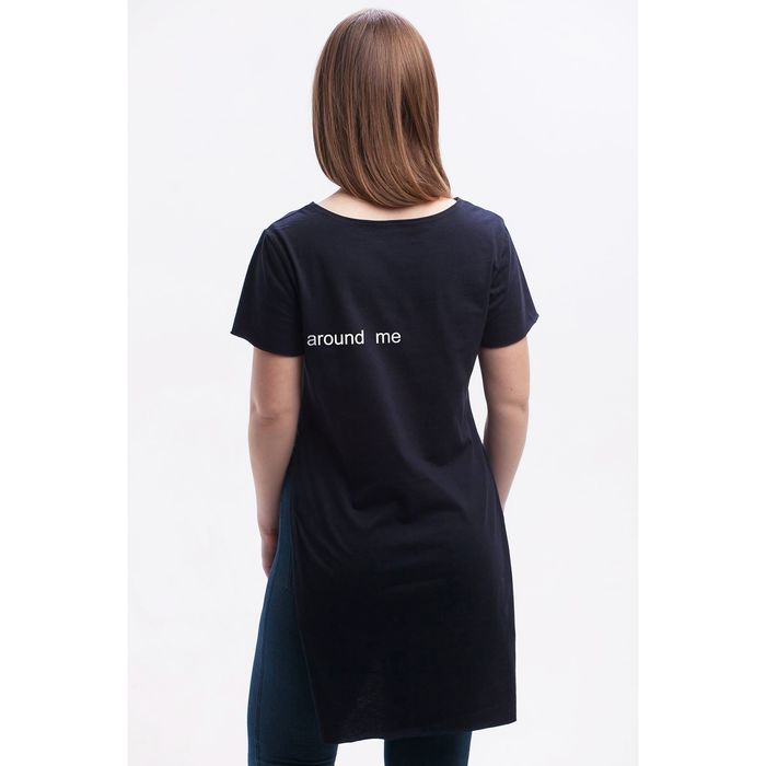 Туника женская М-276-02 цвет тёмно-синий, р-р 44