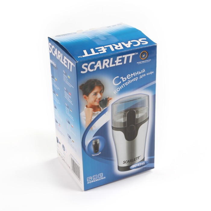 Кофемолка Scarlett SC4245, 130 Вт, ротационный нож, чёрная
