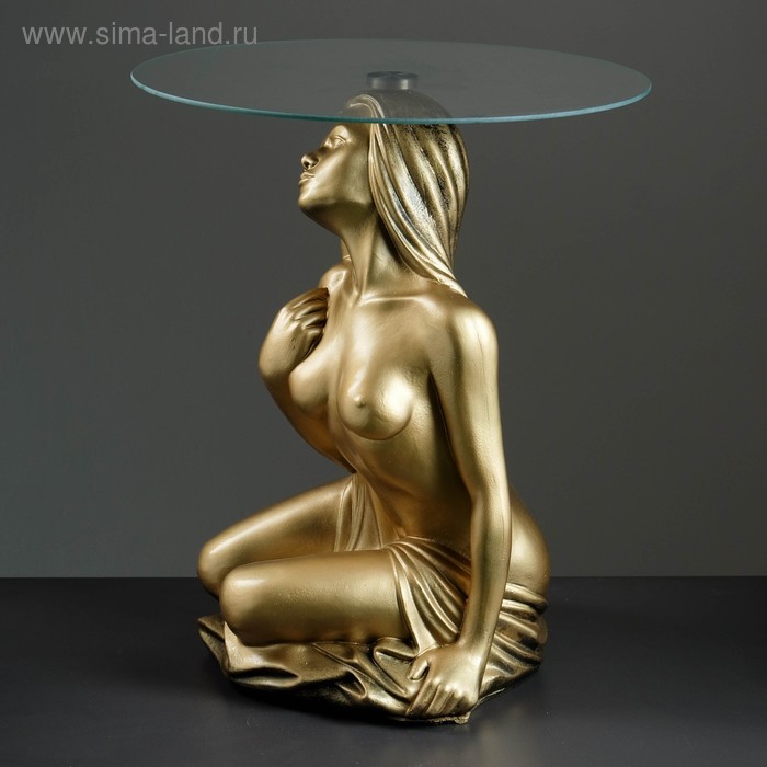 фото Подставка - стол "анжелика" бронза 57см полистоун хорошие сувениры