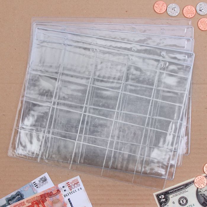 Лист для монет, 20 ячеек