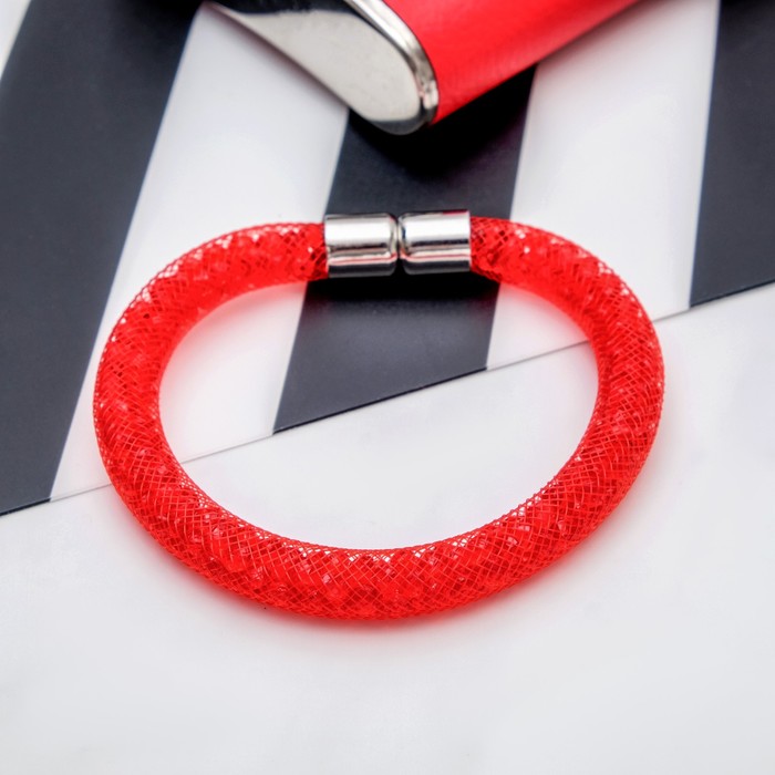 Браслет со стразами "Стардаст" стиль, цвет красный