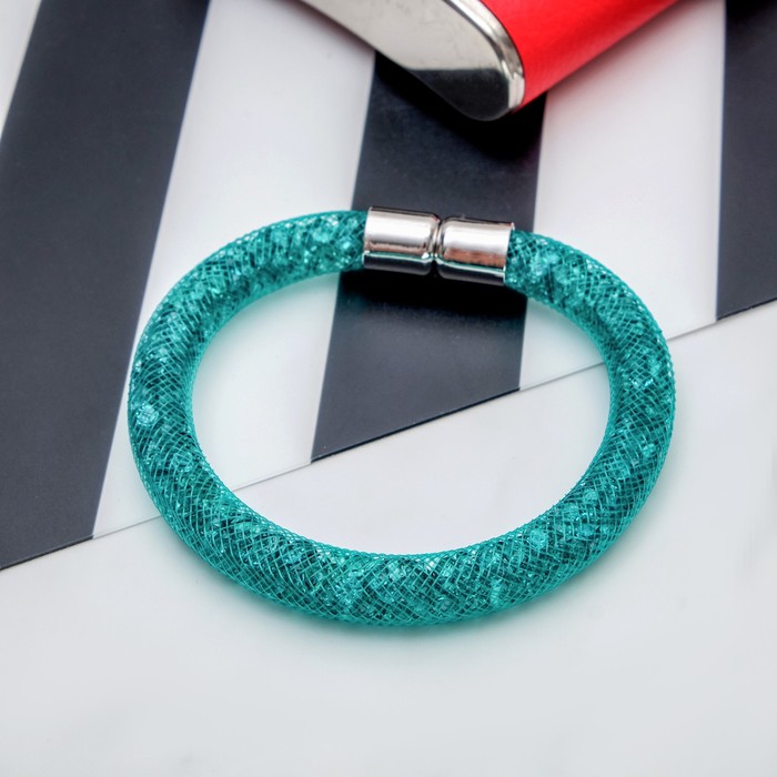 Браслет со стразами "Стардаст" стиль, цвет бирюзовый