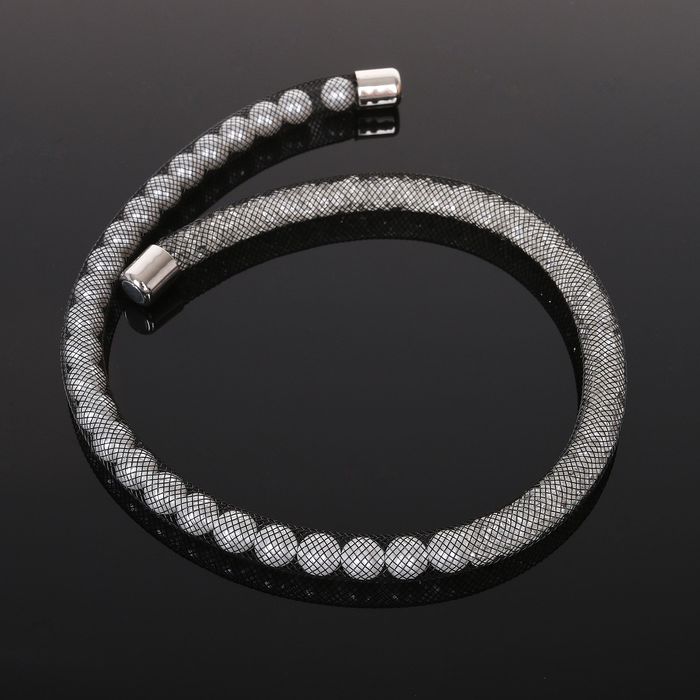 Браслет жемчуг "Стардаст", цвет бело-чёрный